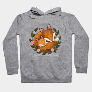 Mother fox and baby fox Hoodie